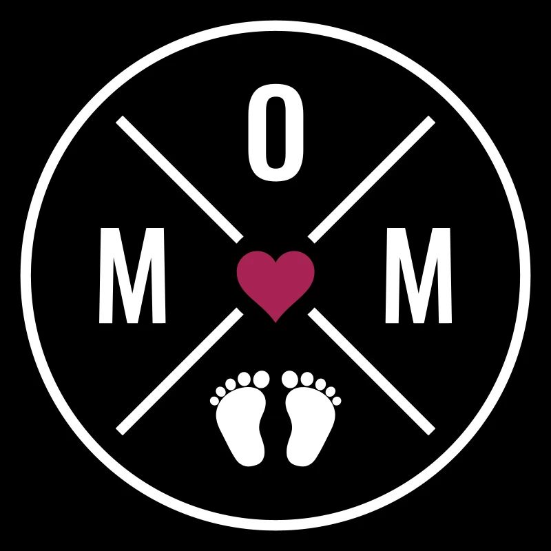 MOM Herz Baby Babyfüße Mutter Liebe Muttertag Mama