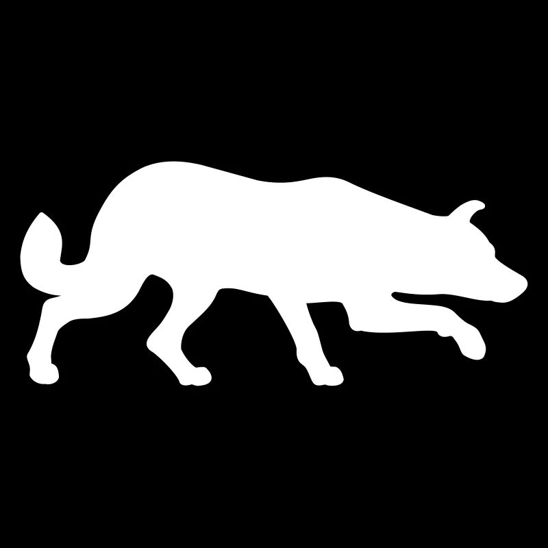 Herding dog silhouette