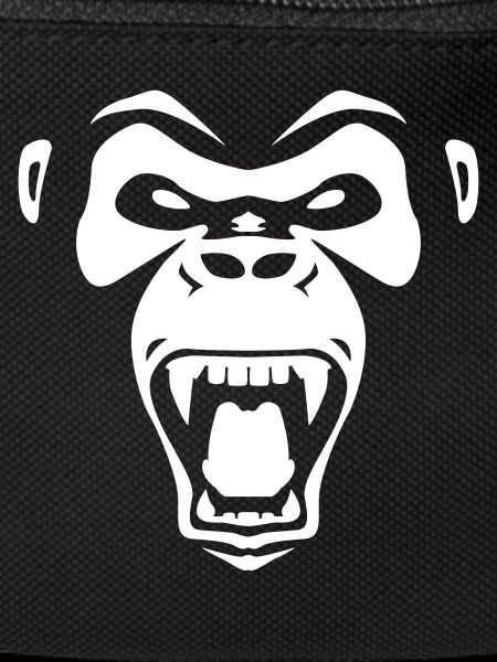 Wild monkey shows teeth