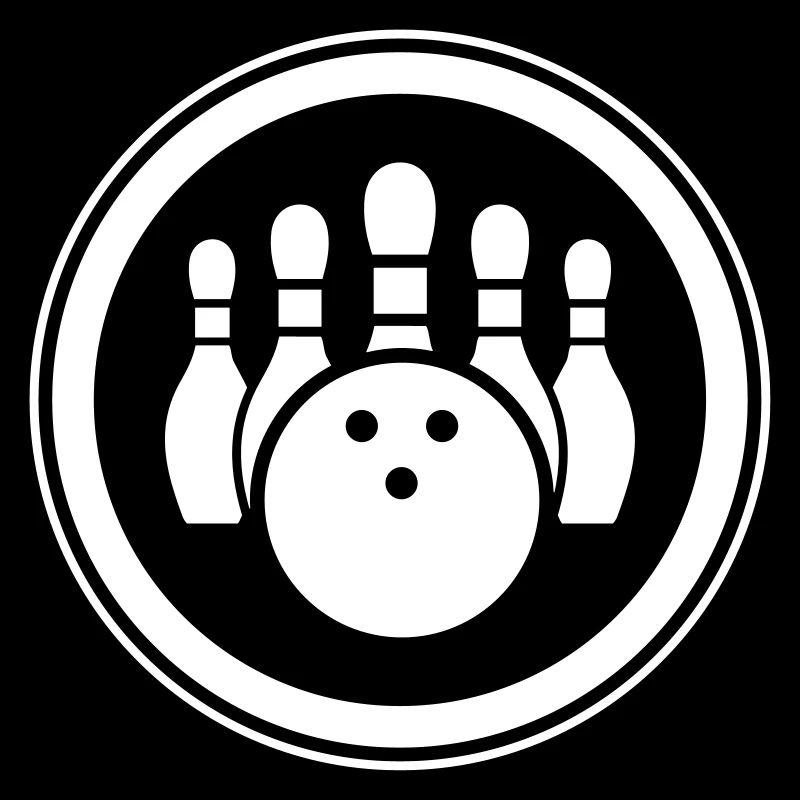 Bowling skittles icon symbol