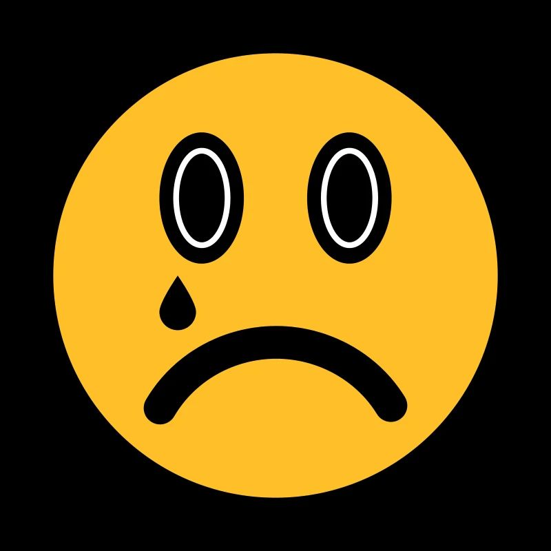 Crying Emoticon - Image Symbol - Stroke Face