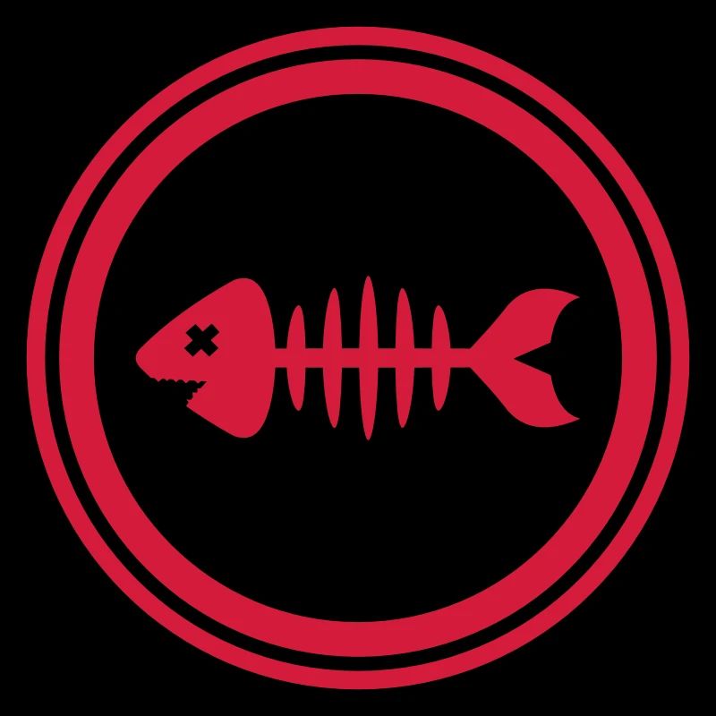 Fisch Symbol Knochen Gräte