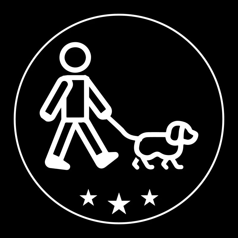 Dog walking dog