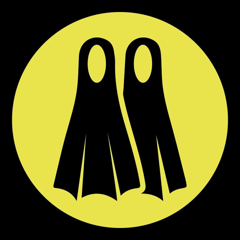 Cercle de nageoires de plongée