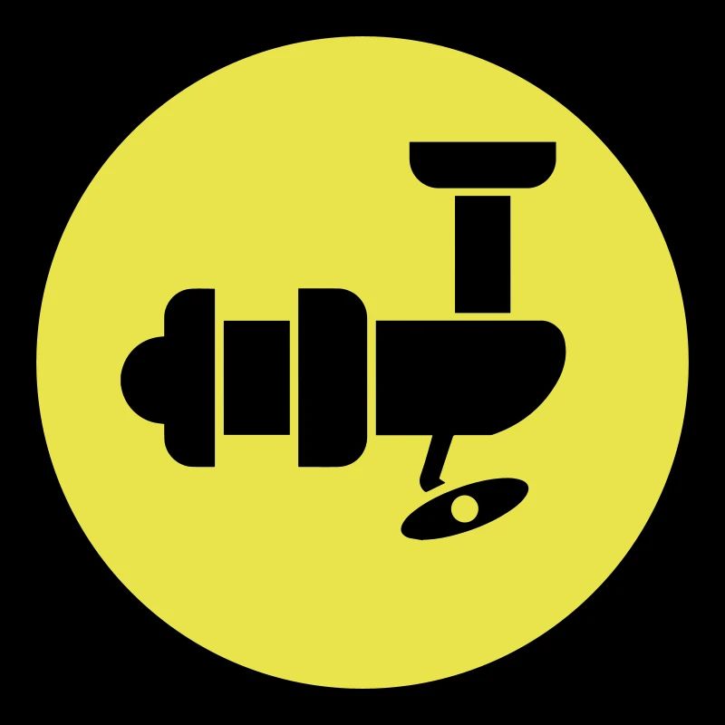 Cercle symbole de moulinet de pêche