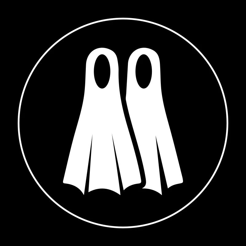 Cercle de nageoires de plongée