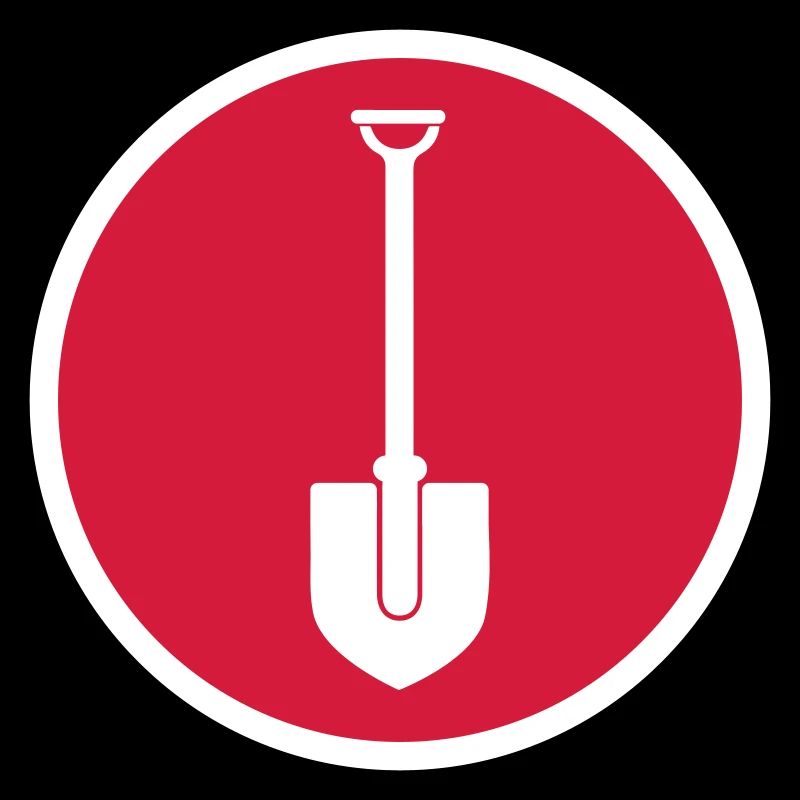 Shovel icon circle