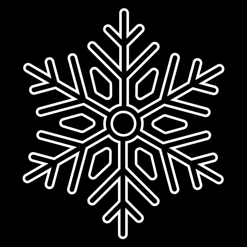 Winter: Icon snowflake or snow crystal