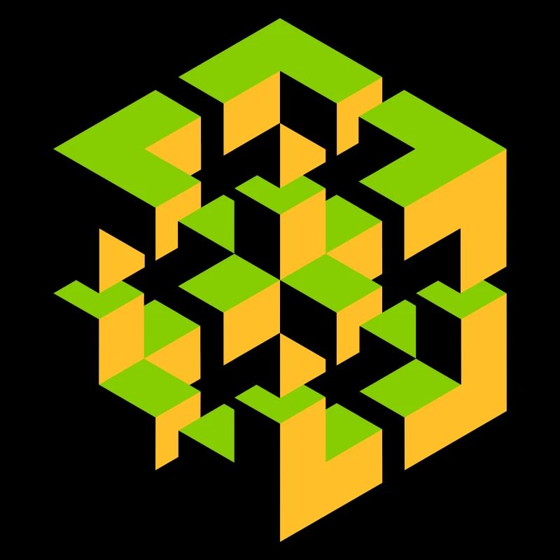 impossible figure Escher cube geometry fantasy