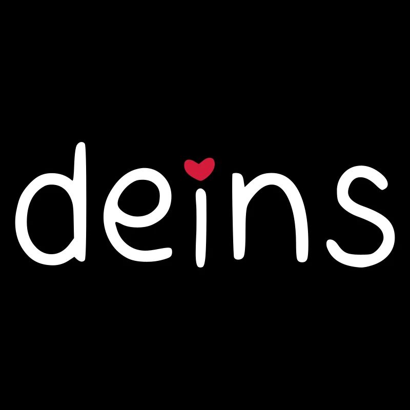 deins – mit farbigem Herz