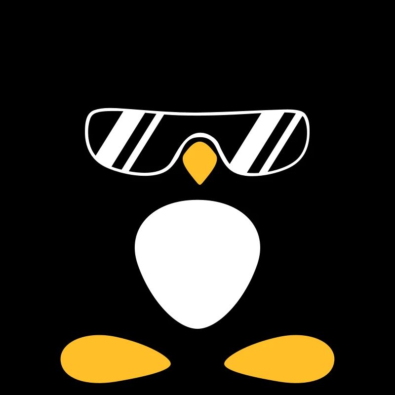 Cooler süßer Chef Pinguin Vogel mit Sonnenbrille