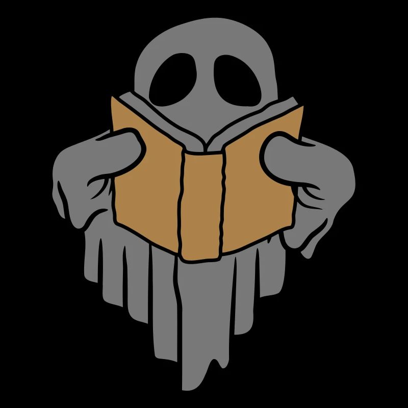 Buch lesender lustiger Geist