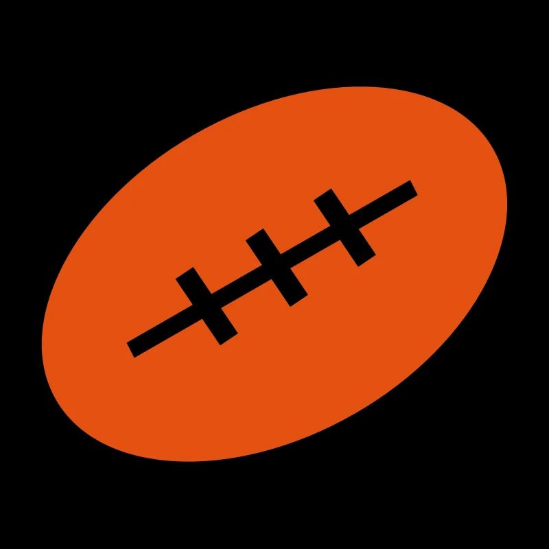 oval balloon rugby drawing