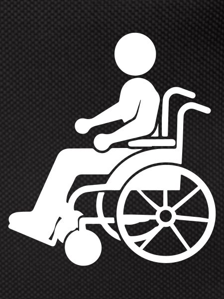 Man in wheelchair accessibility