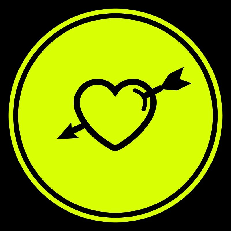 Flèche du symbole du cœur