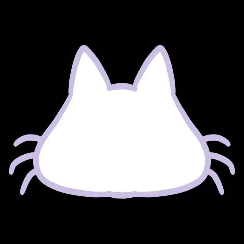 Tête de chat sans visage contour silhouette icône