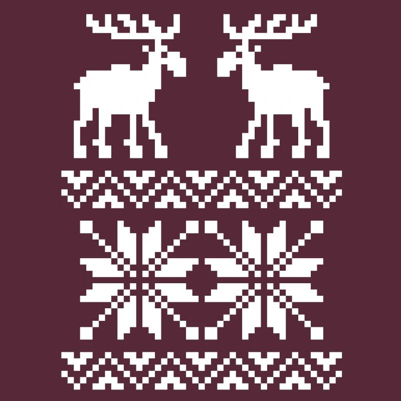 Elch-Muster-Weihnachtspullover