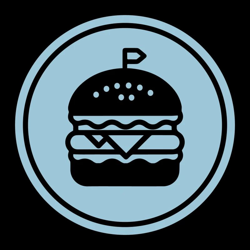 Cercle d'icônes de hamburger