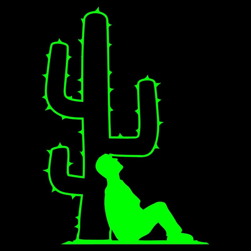 cactus relaxing leaning man resting sleeping
