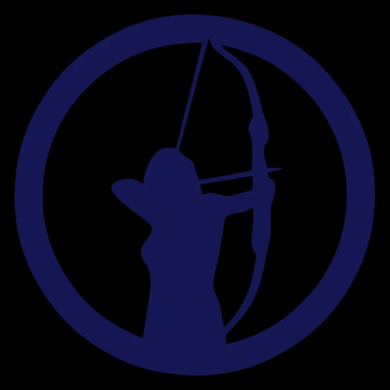schießen Bogen Logo Bogenschütze