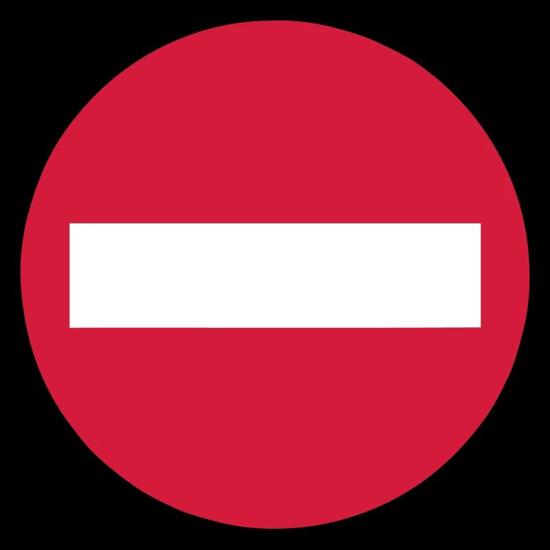 panneau sens interdit 0