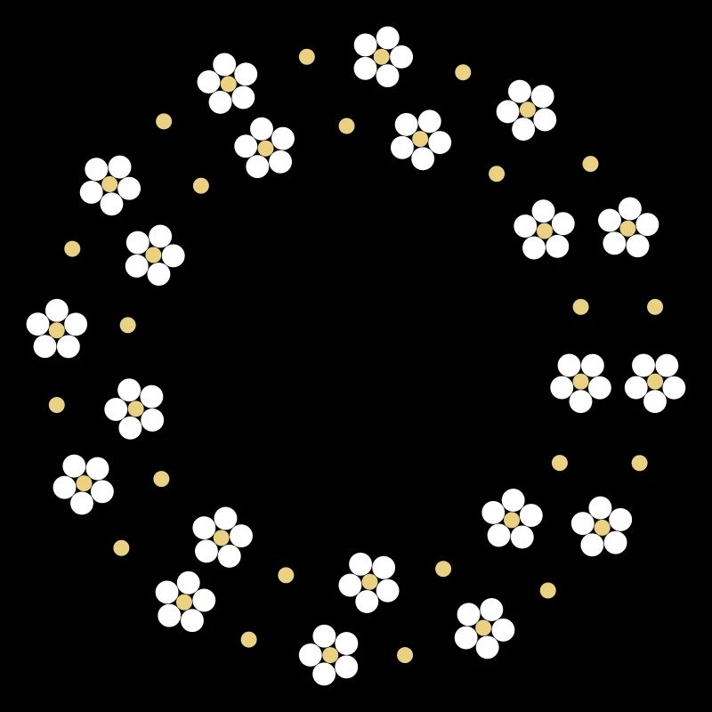 Gänseblümchen Blumen Dekor Daisy Kreis Rahmen