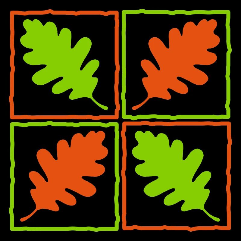 Feuilles de bois allemands feuilles glands automne