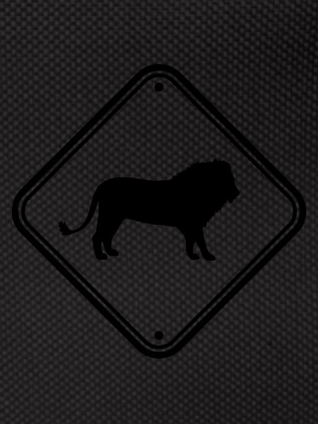 Shield Caution Lion