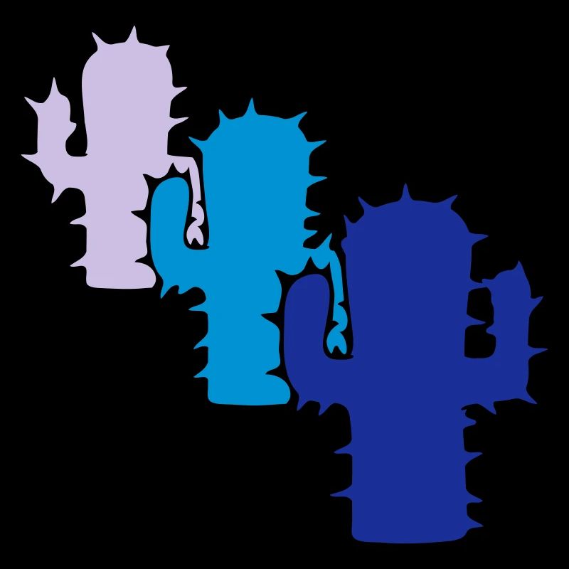 Trois Cactus 3 Cactus Désert Cool Silhouette Colorée