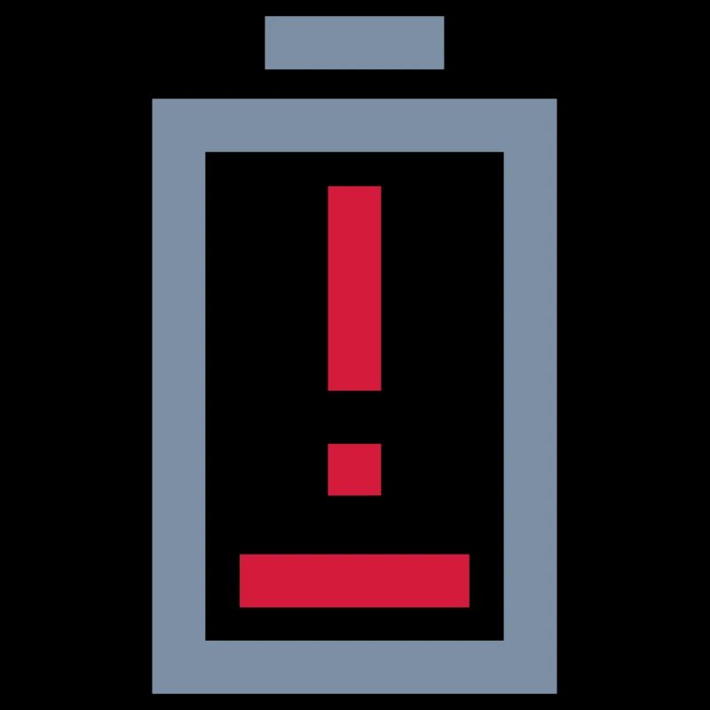Ausrufezeichen Batterie kein Strom