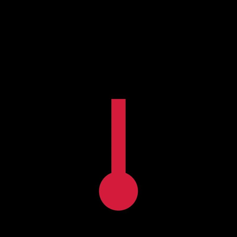 Icône d'icône de température du thermostat