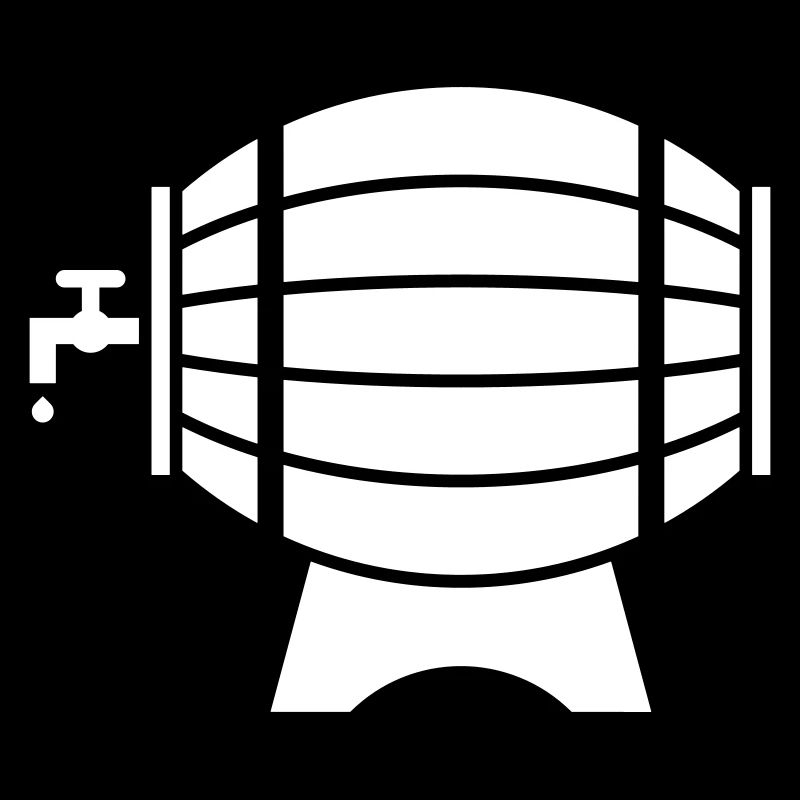 Beer Barrel / Wine Cask / Keg (White)