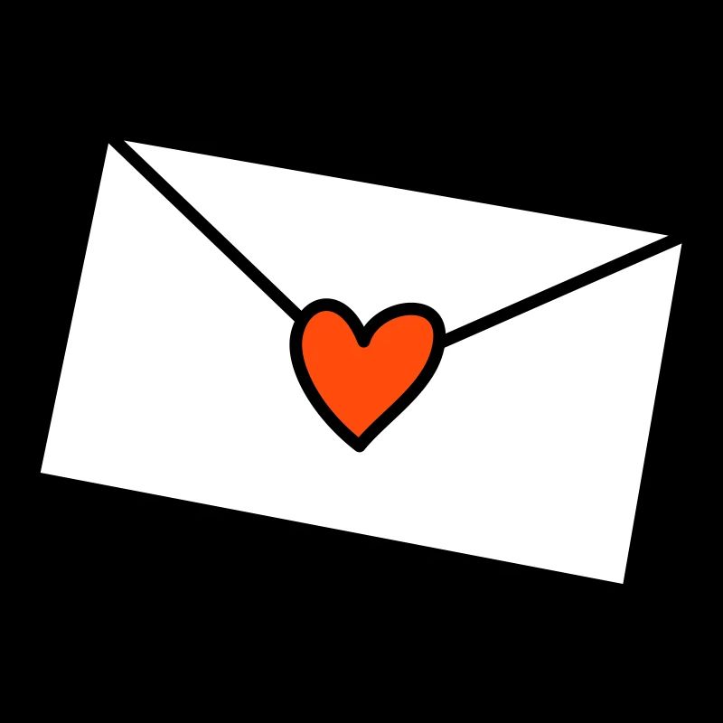 Brief Herz dreifarbig