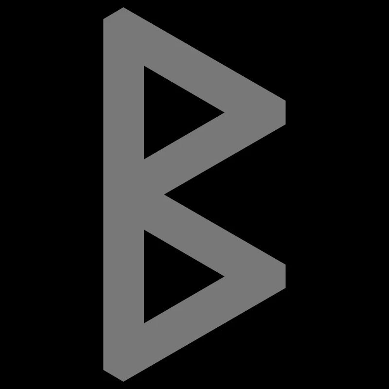 Rune: Berkjon / Berkano ᛒ (B), QuantumRunesFuthark0 ©