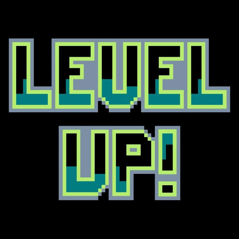 Level Up (Pixel lettering)