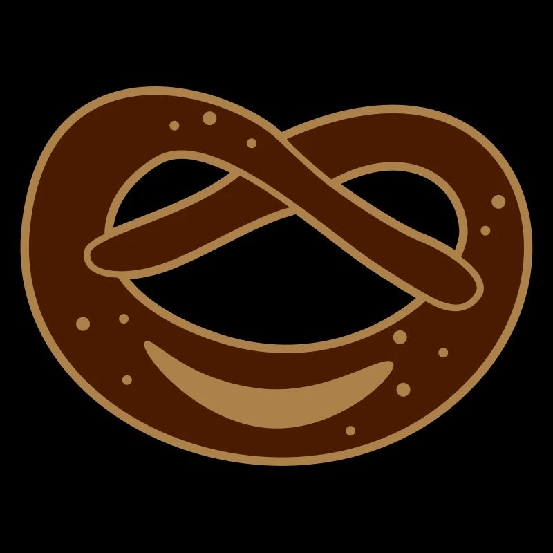 Bretzel vectoriel bicolore dans les couleurs souhaitées