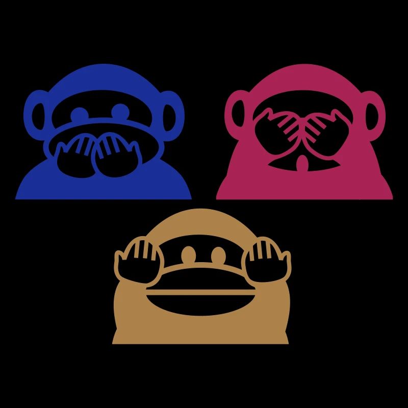 Three monkeys triangle (b)