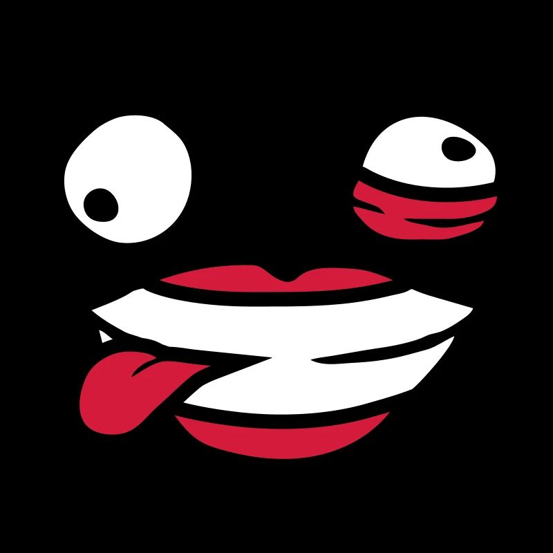 Verrücktes weibliches Comic Gesicht