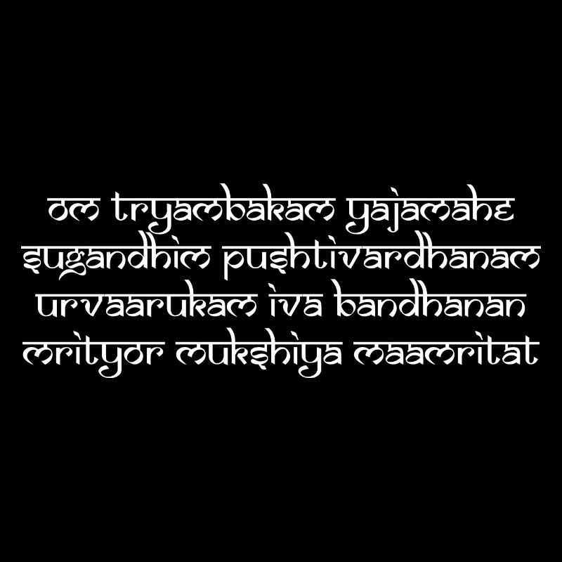 Om tryambakam Mantra white