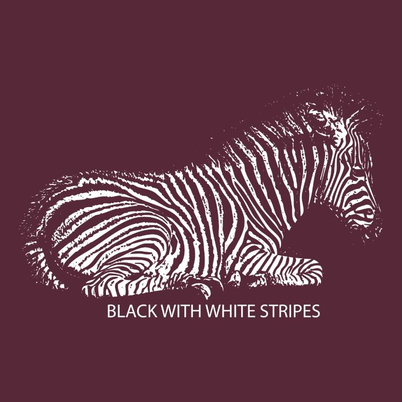 Noir avec rayures blanches