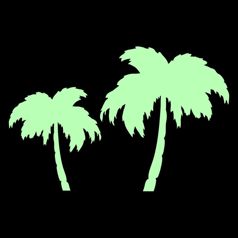 Tropical Palm Trees Silhouettes Duo