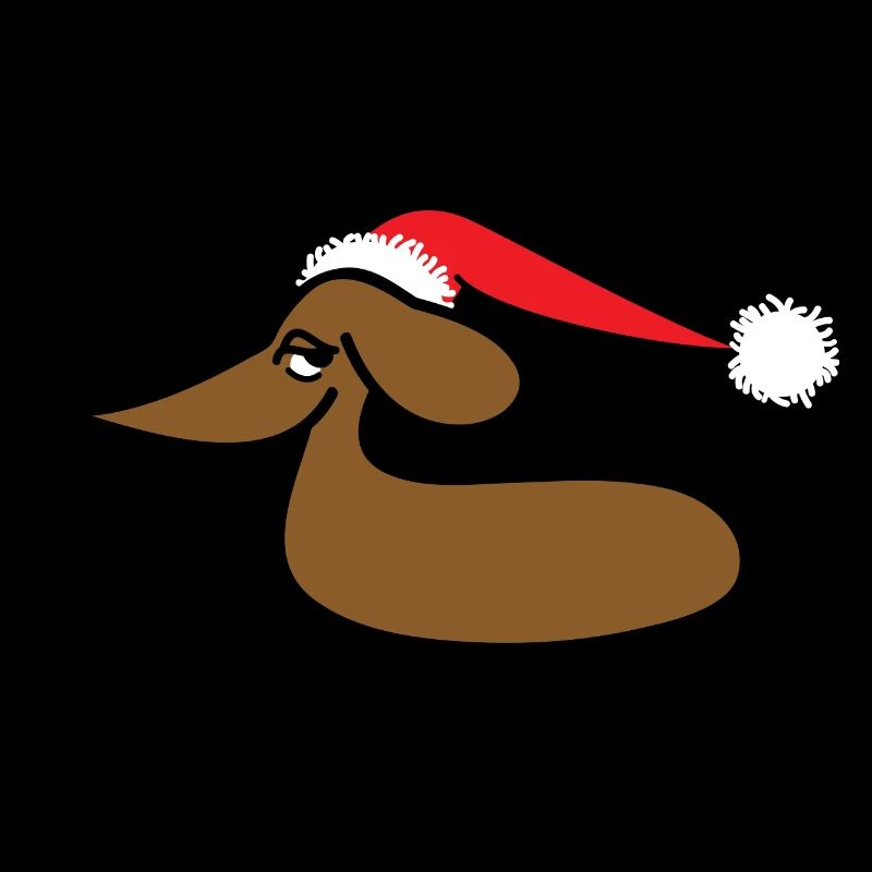 Teckel avec Bonnet de Noel