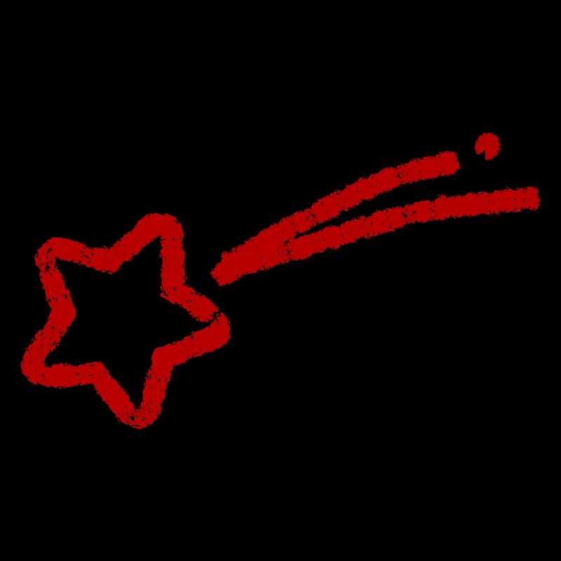 hand-drawn shooting star