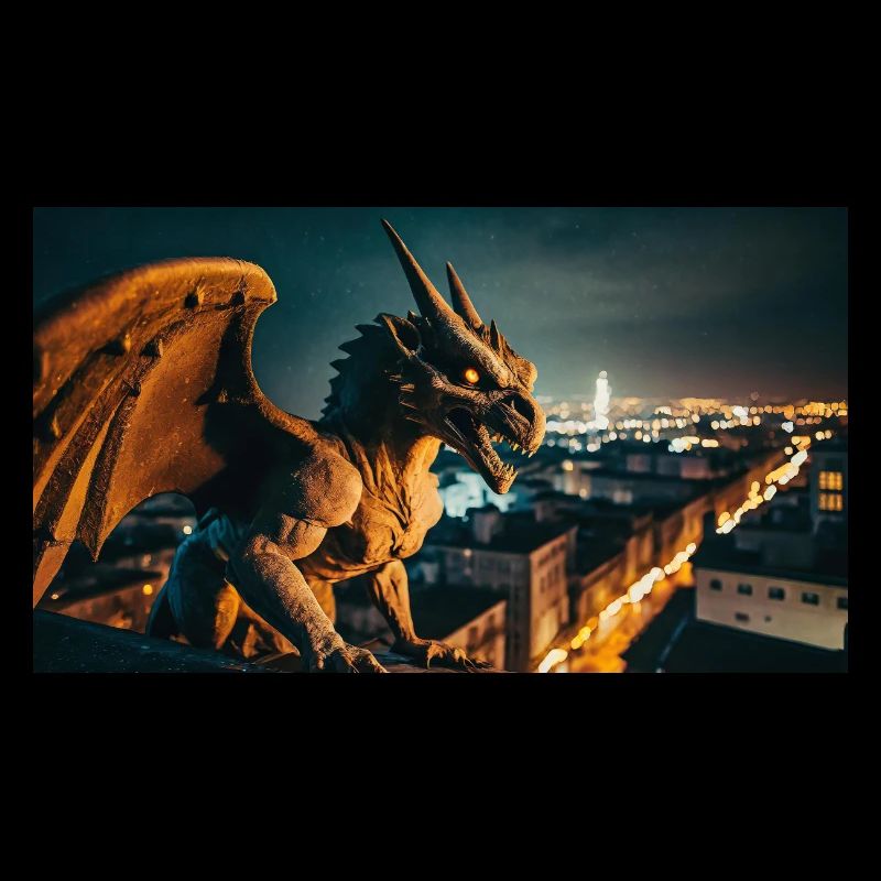 Gargoyle mit einem bösen Lächeln Monster dunkler Horror