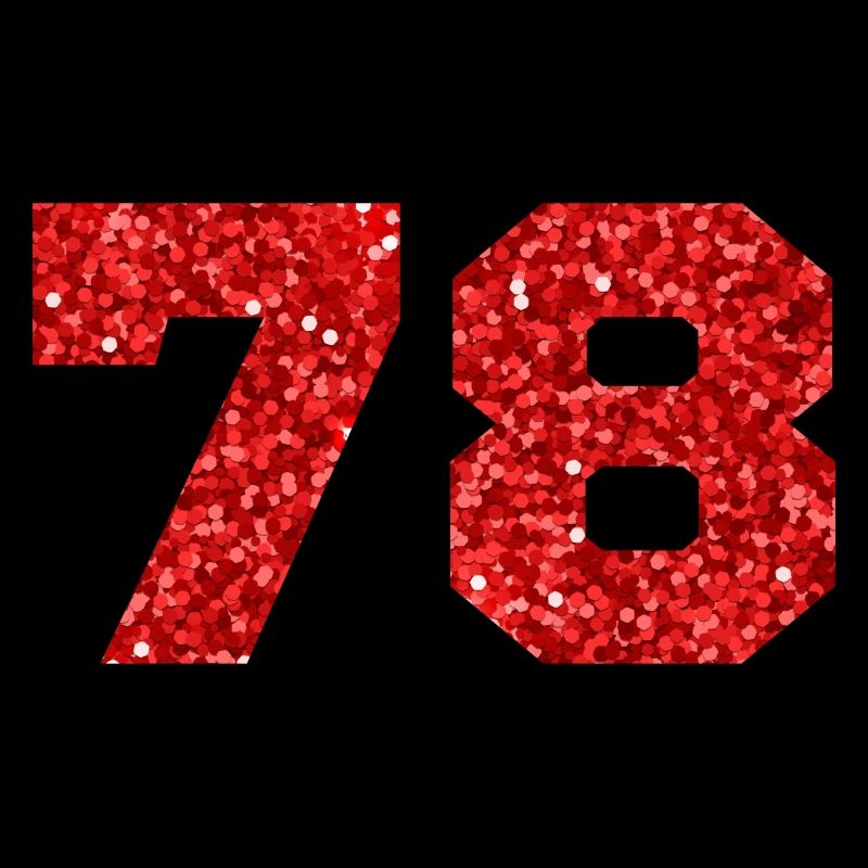 Nummer 78 Roter Glitzer - 78. Jahrestag