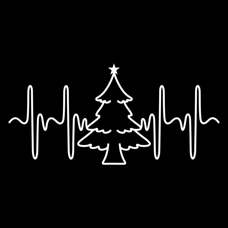 Sapin de Noël Heartbeat (couleurs modifiables)