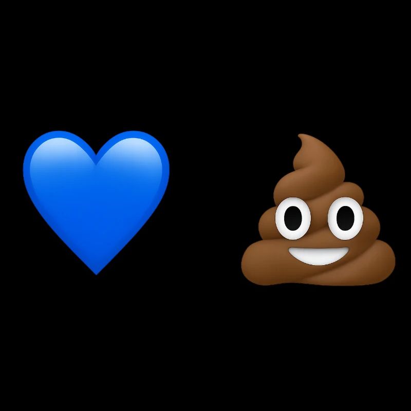 AfD ist Kacke - 💙 = 💩 (Bright Design)
