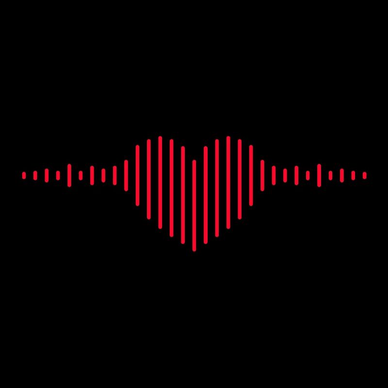 Equalizer Herz Frequenz lustiges Musik Geschenk