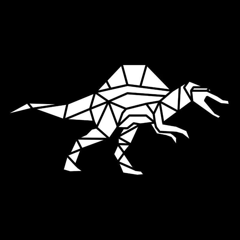 Spinosaurus geometrisch polygon Flächen