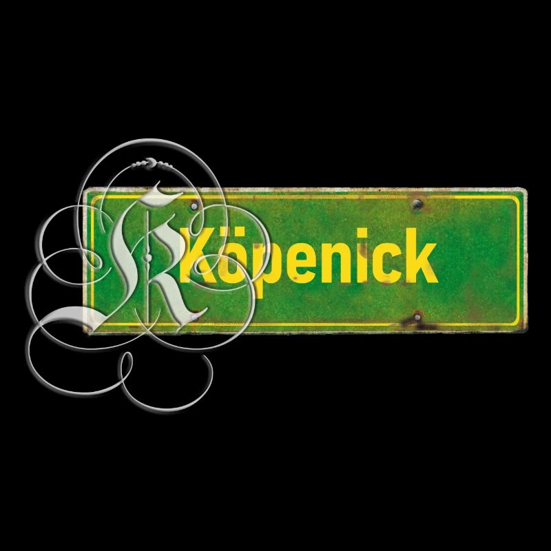 (Berlin-) Köpenick Ortsschild mit Tattoo-Initial